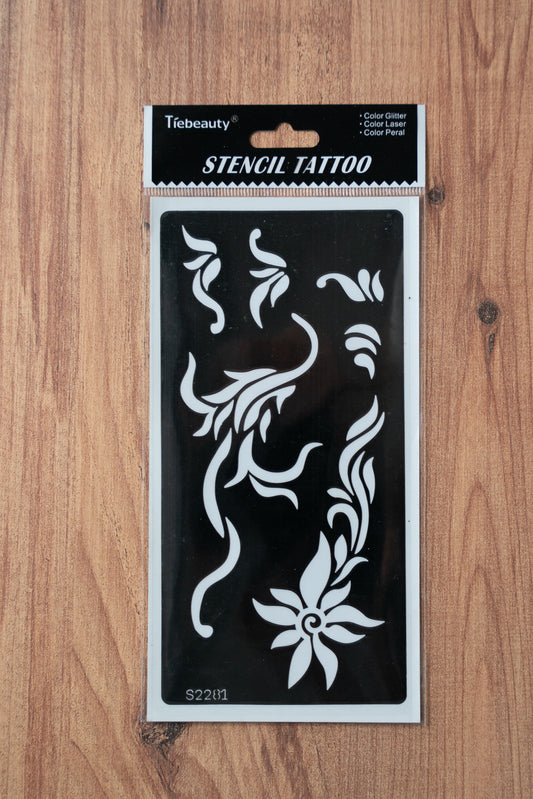 Lot de 5 pochoirs - Tatouage éphémère DIY