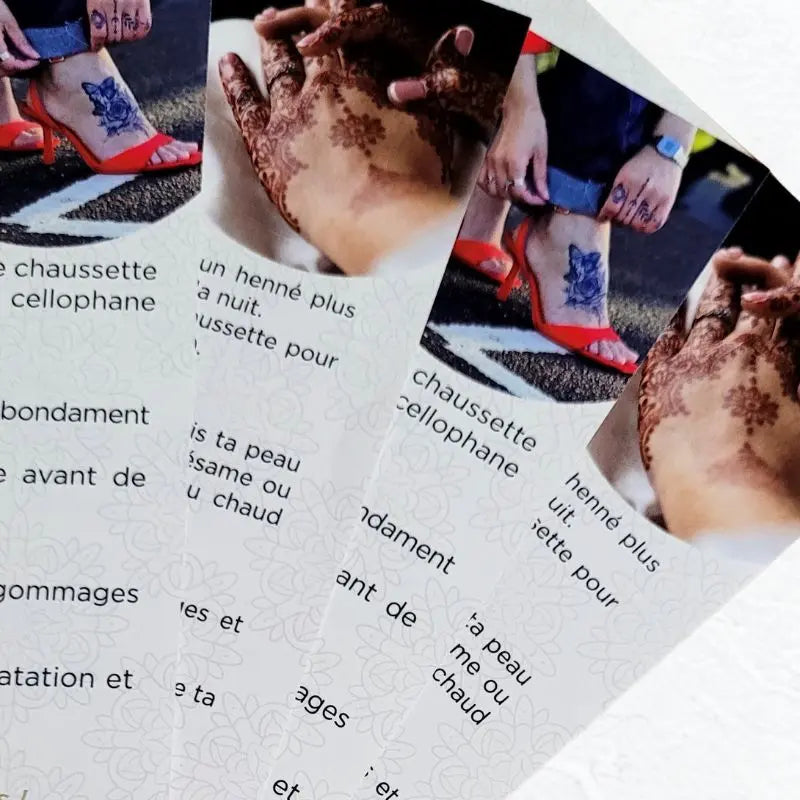 Fiches conseils - Comment prendre soin de son tatouage henné/jagua