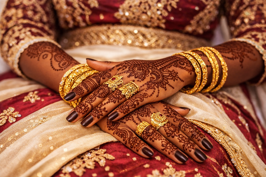 Mariée avec henné à Mayotte