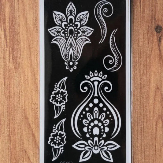 Kit de tatouage éphémère - Pochoirs grandes fleurs