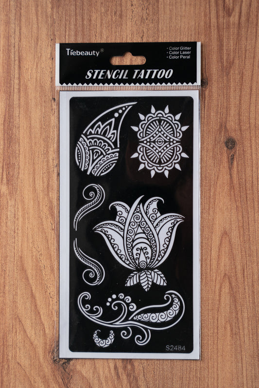 Lot de 5 pochoirs - Tatouage éphémère DIY