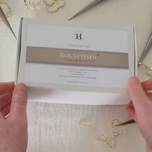 Box Pro Henné – 5 Cônes, Sealant & Fiches Conseils